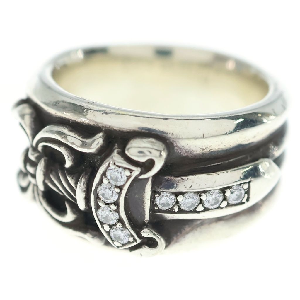 Chrome Hearts Dagger P Dmnd Daga Ring Pave Diamond Silver