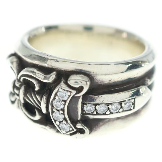 Chrome Hearts Dagger P Dmnd Daga Ring Pave Diamond Silver
