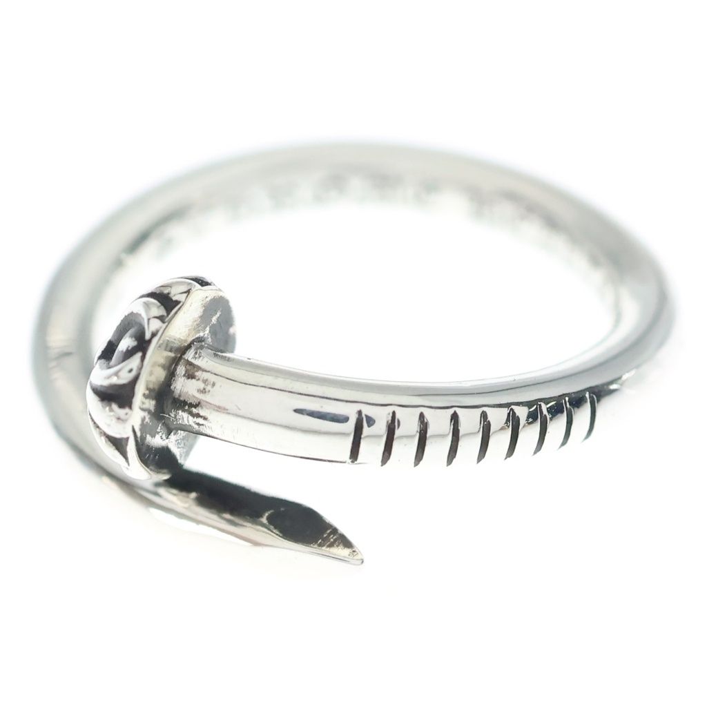 Chrome Hearts Nail Crsball Cross Ball Ring Silver