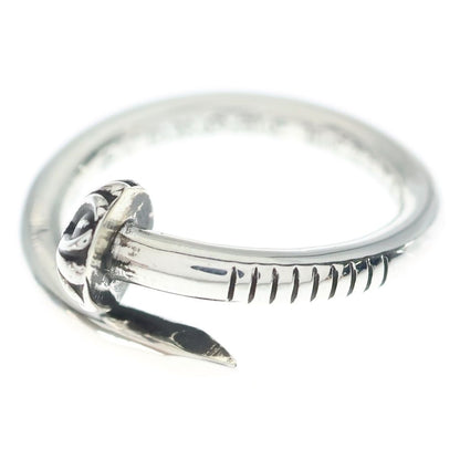 Chrome Hearts Nail Crsball Cross Ball Ring Silver