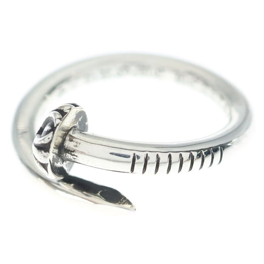 Chrome Hearts Nail Crsball Cross Ball Ring Silver