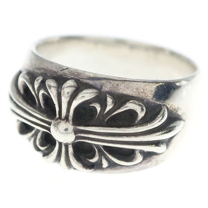 Chrome Hearts Flrl Crs Floral Cross Ring Silver