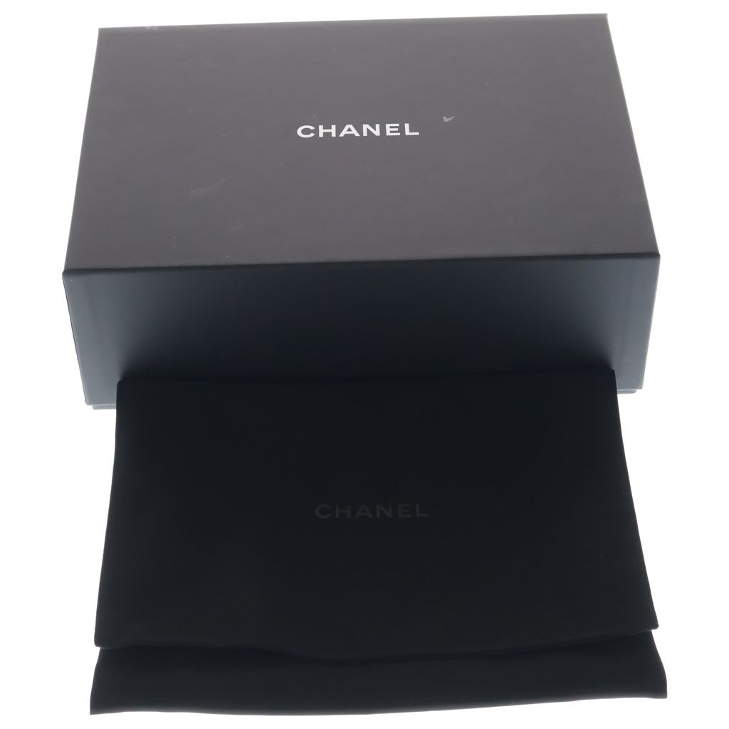 Chanel Star Chain Clutch Shoulder Bag Black Velvet Effect Nylon Gold — view 6