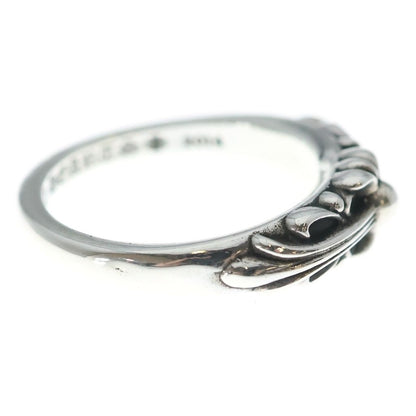 Chrome Hearts Baby Classic Floral Black Sling Silver Ring — view 3