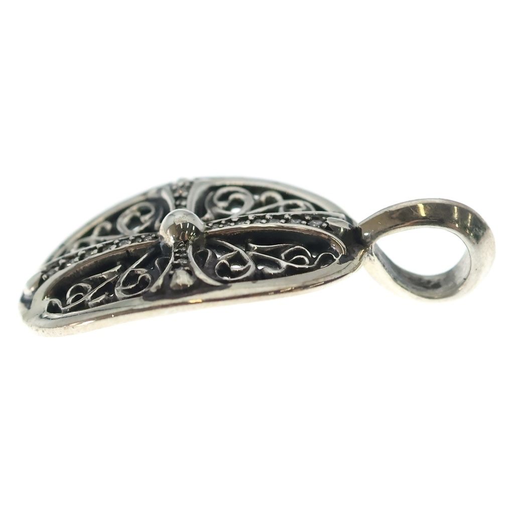 Chrome Hearts Clsc Oval P D Classic Pendant Gold Pave Diamond Silver — view 3