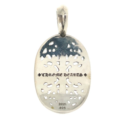 Chrome Hearts Clsc Oval P D Classic Pendant Gold Pave Diamond Silver — view 2