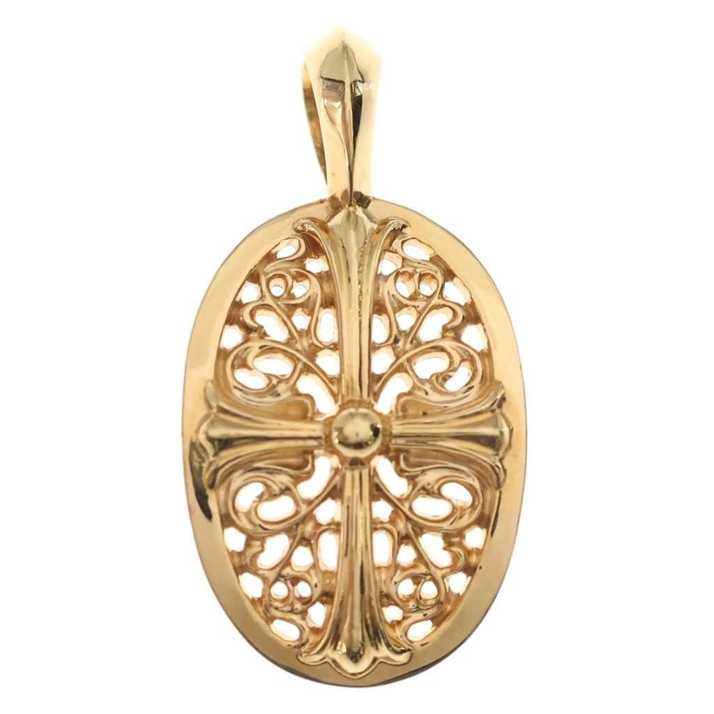 Chrome Hearts 22k Clsc Oval Classic Pendant Gold