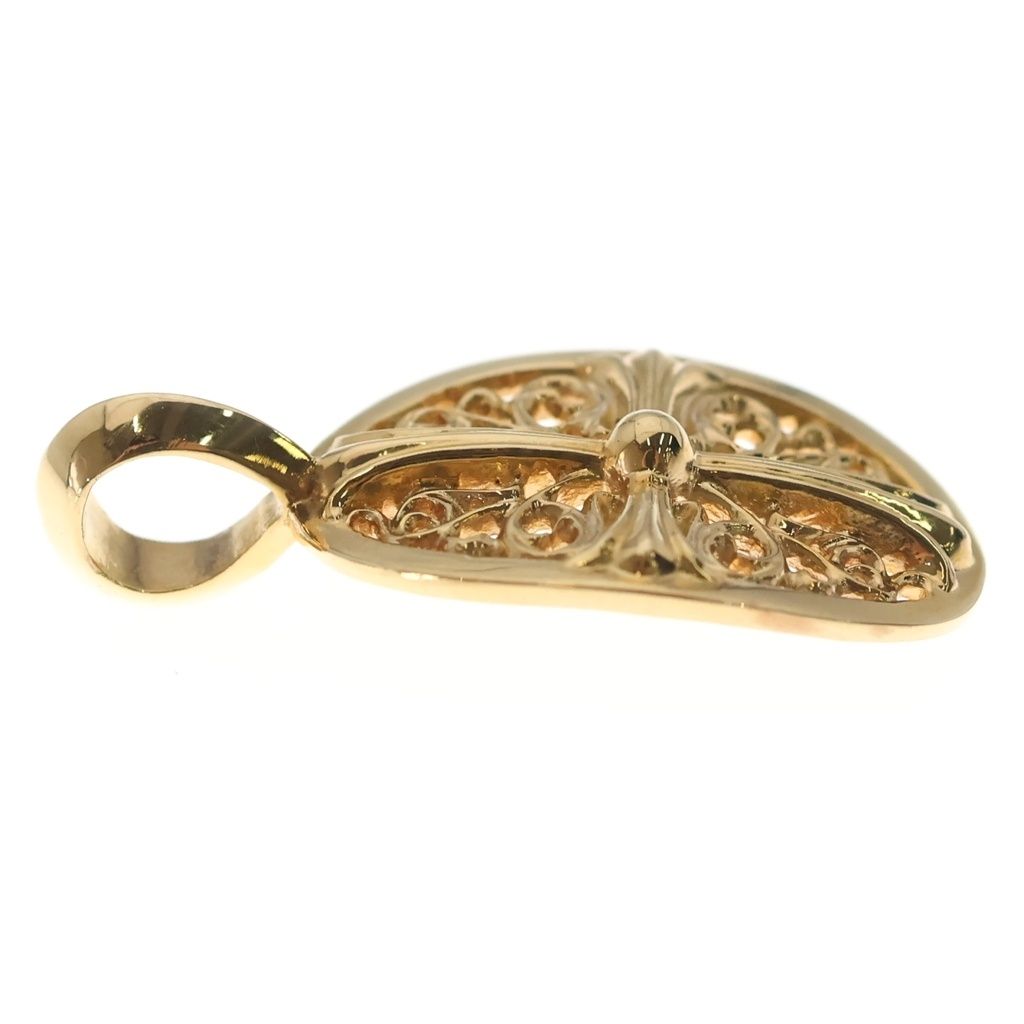 Chrome Hearts 22k Clsc Oval Classic Pendant Gold — view 4