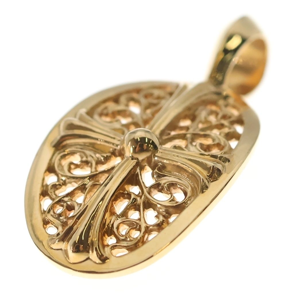Chrome Hearts 22k Clsc Oval Classic Pendant Gold — view 5