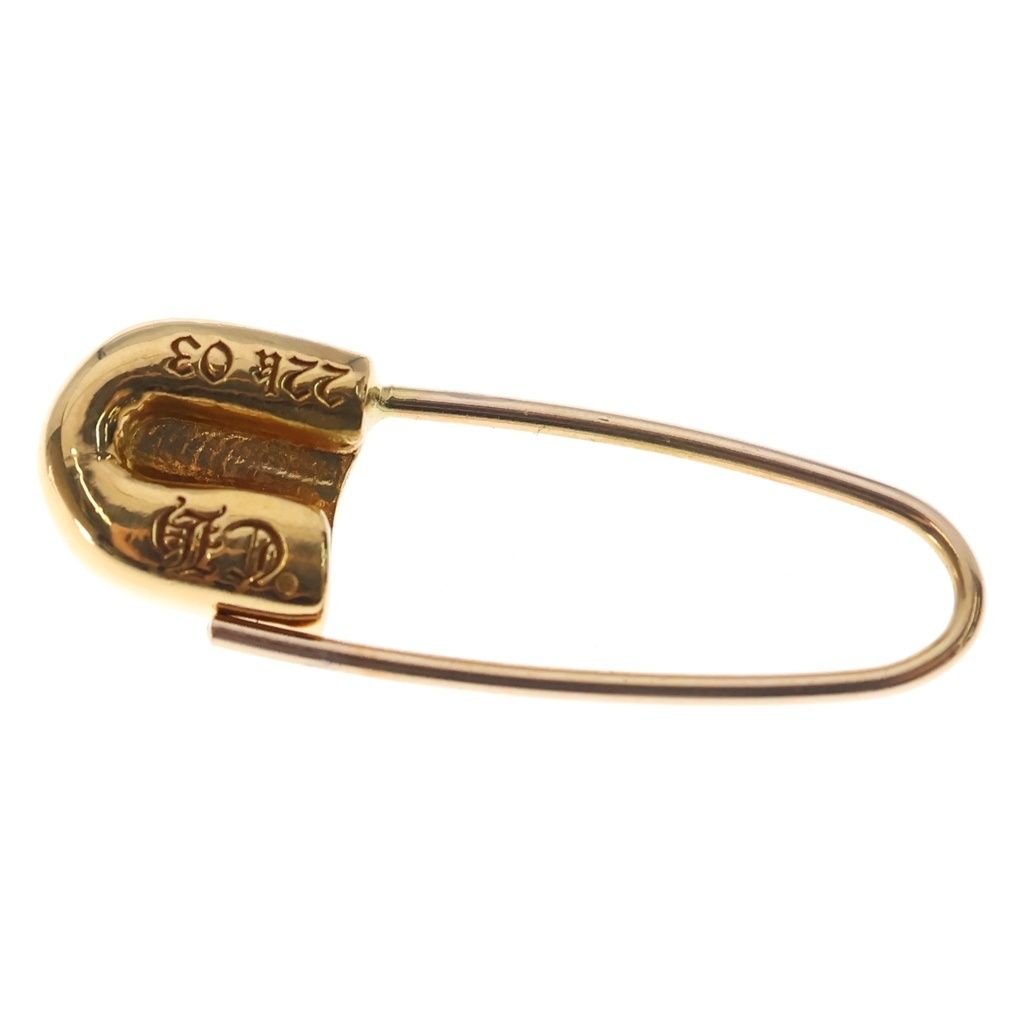 Chrome Hearts 22k ER Safety Pin Earrings Gold — view 5