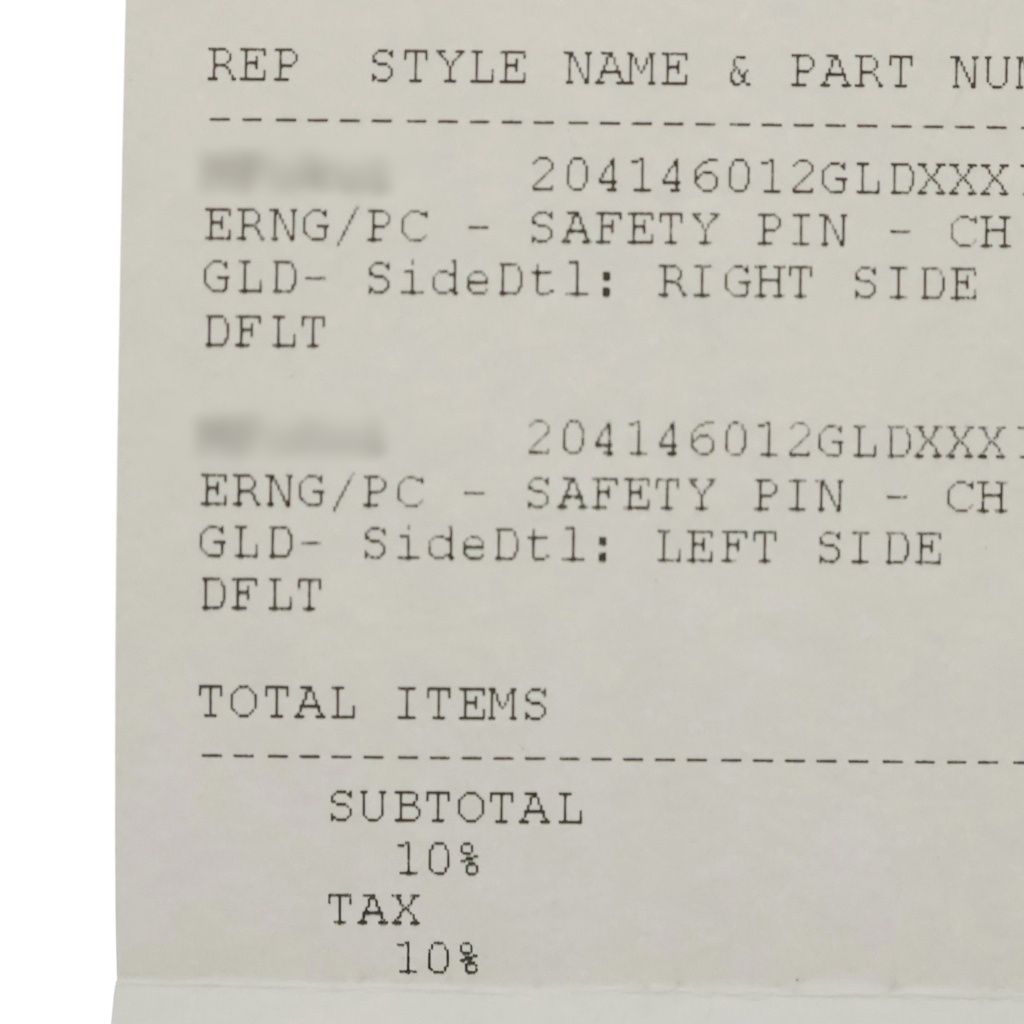 Chrome Hearts 22k ER Safety Pin Earrings Gold — view 6