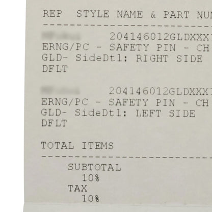 Chrome Hearts 22k ER Safety Pin Earrings Gold — view 6