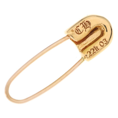 Chrome Hearts 22k ER Safety Pin Earrings Gold — view 2