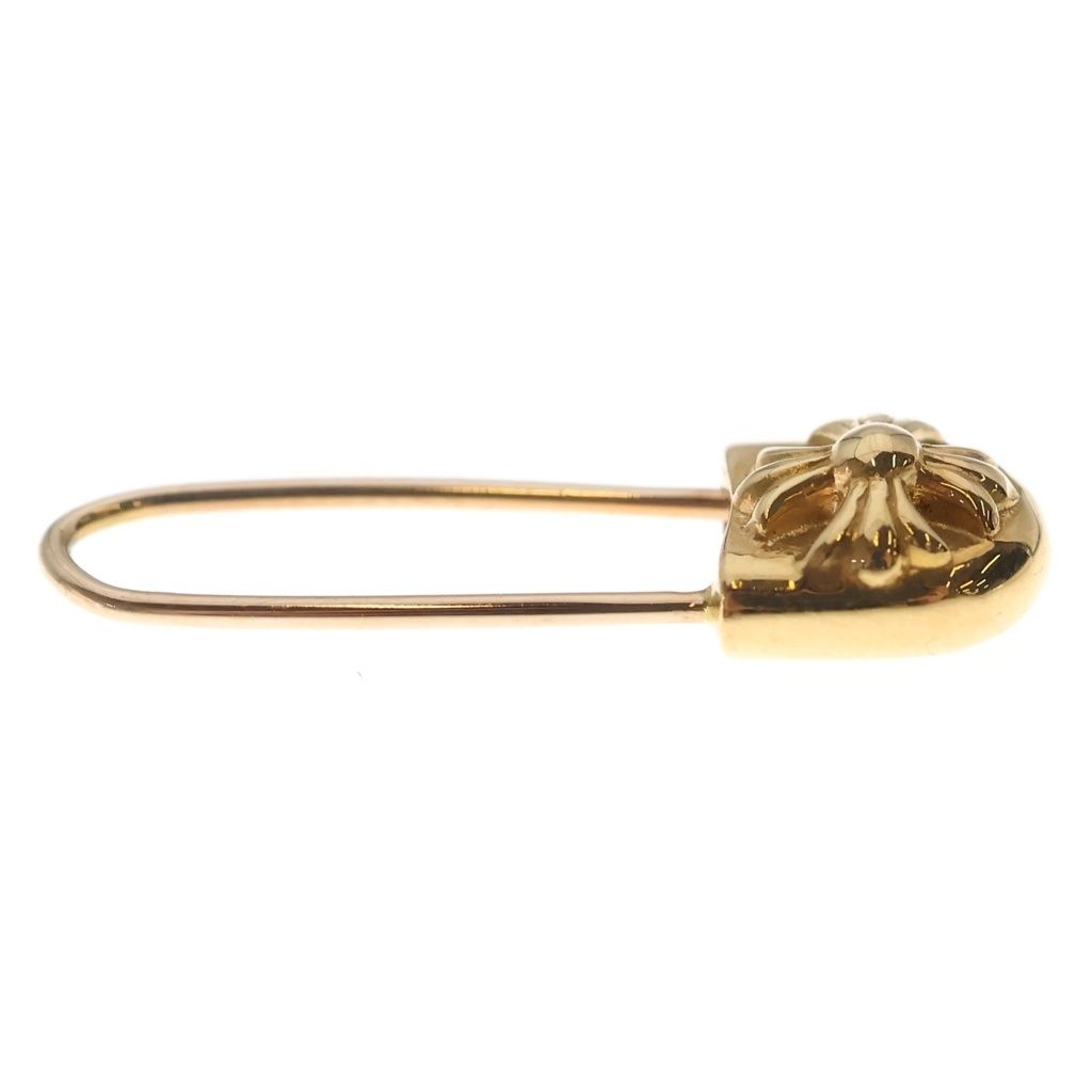 Chrome Hearts 22k ER Safety Pin Earrings Gold — view 4