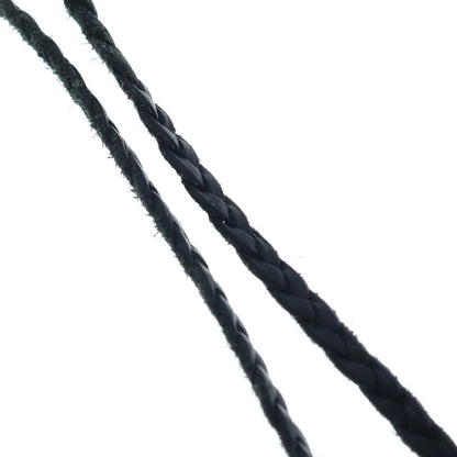 Chrome Hearts Leather Braid Scroll Necklace Black Silver — view 3
