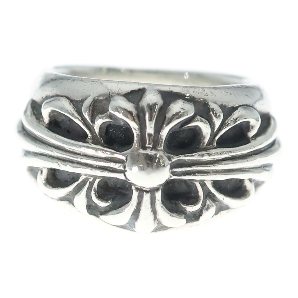 Chrome Hearts Flrl Crs Floral Cross Ring Silver — view 4