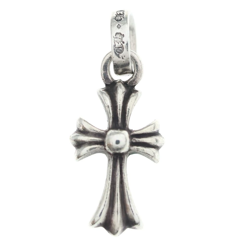 Chrome Hearts Crs Baby Fat Cross Pendant Silver