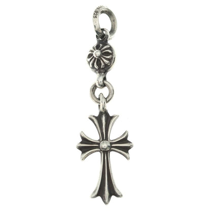 Chrome Hearts Tny CH Crs 1 Ball Tiny CH Cross Charm Pendant Silver