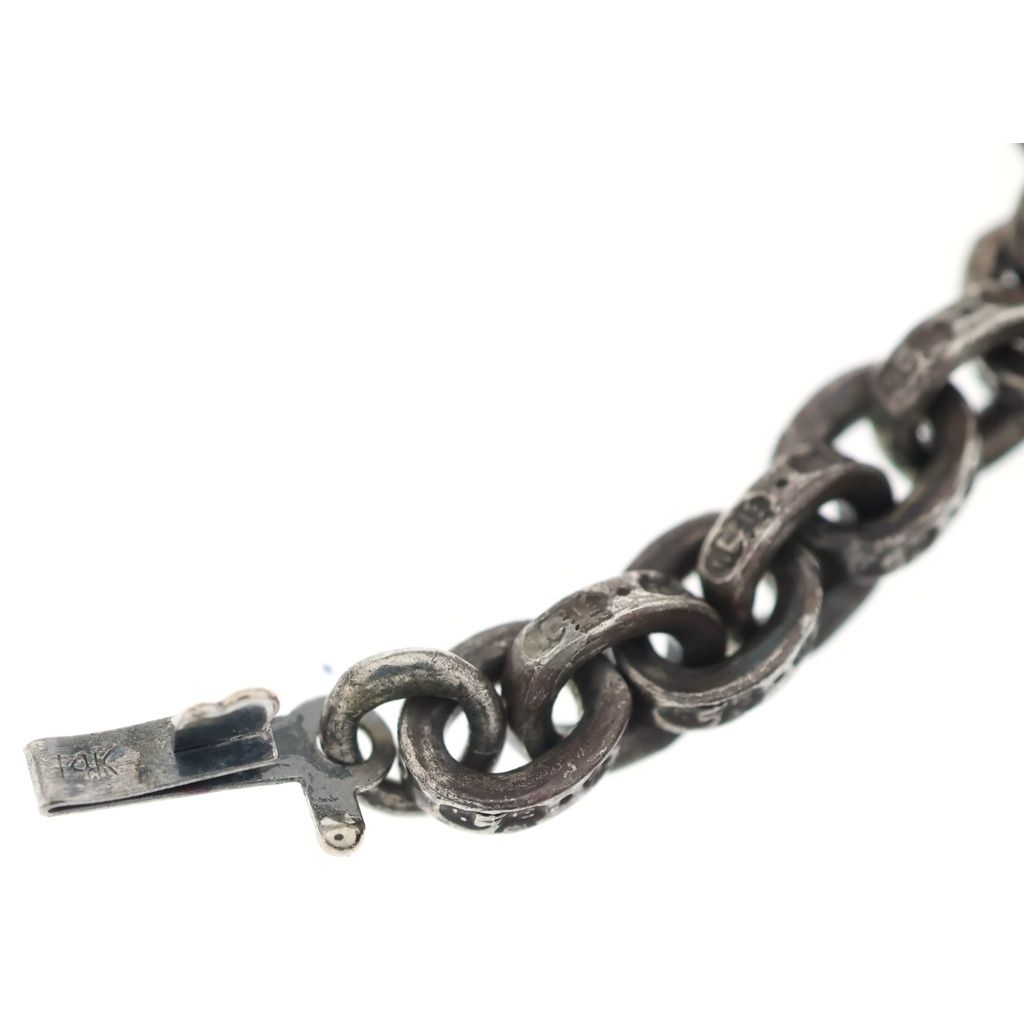 Chrome Hearts Ppr Chn Sml CH Crs Paper Chain Small CH Cross Silver Necklace — view 5