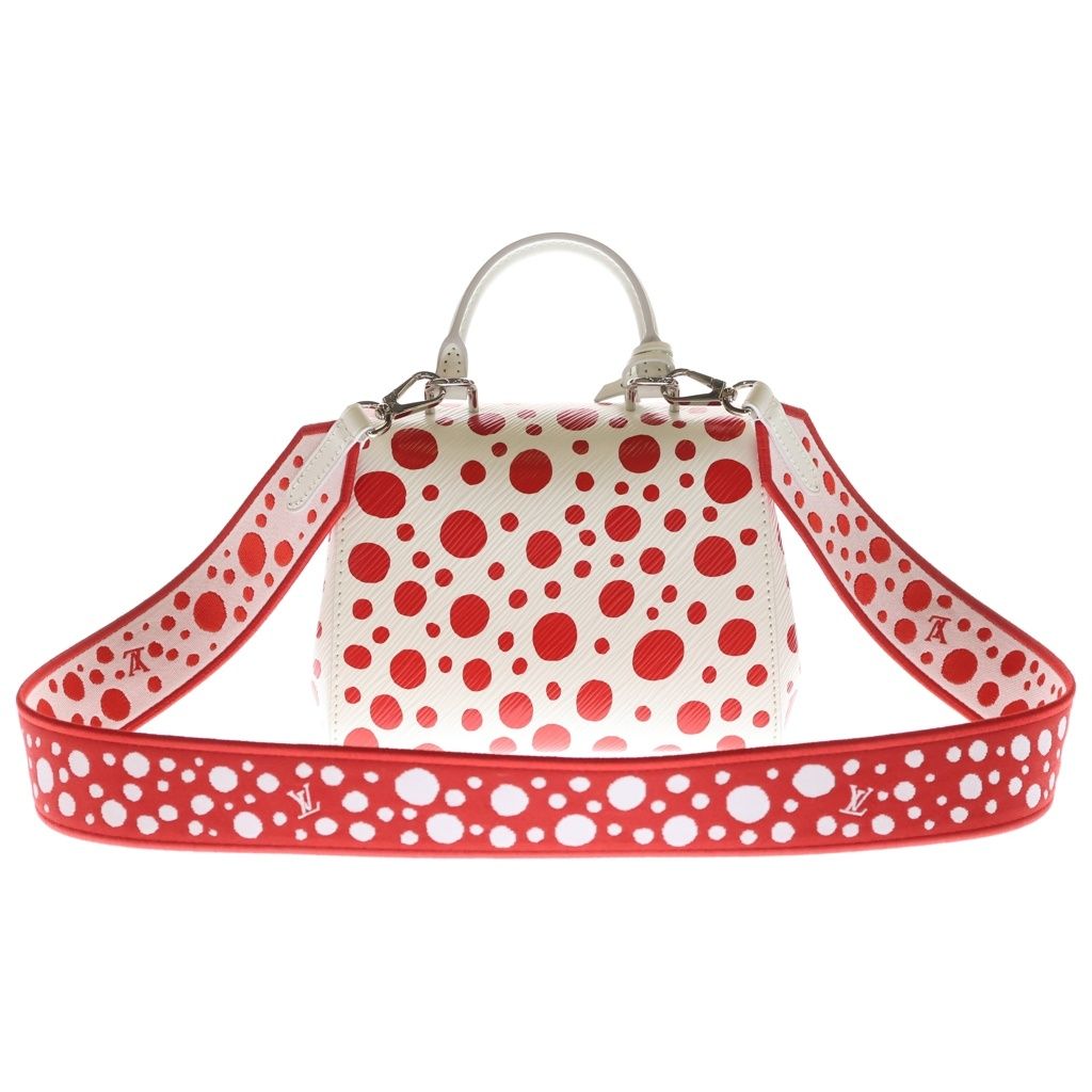 Louis Vuitton LV Yk Epi Cluny 2-Way Boston Bag White Red Leather Mini Silver — view 2