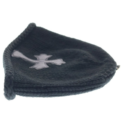 Chrome Hearts Beanie Cash Cross Patch Cashmere with Black — view 3