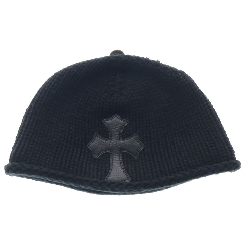 Chrome Hearts Beanie Cash Cross Patch Cashmere with Black