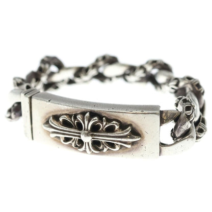 Chrome Hearts ID Floral Crs ID Fancy Link Bracelet Silver