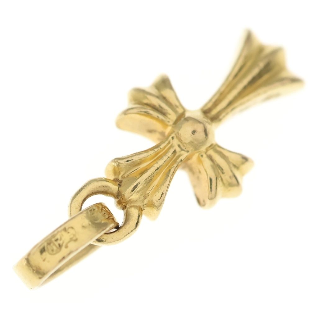 Chrome Hearts 22k Crs Baby Fat Cross Pendant Gold — view 6