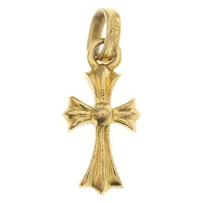 Chrome Hearts 22k Crs Baby Fat Cross Pendant Gold