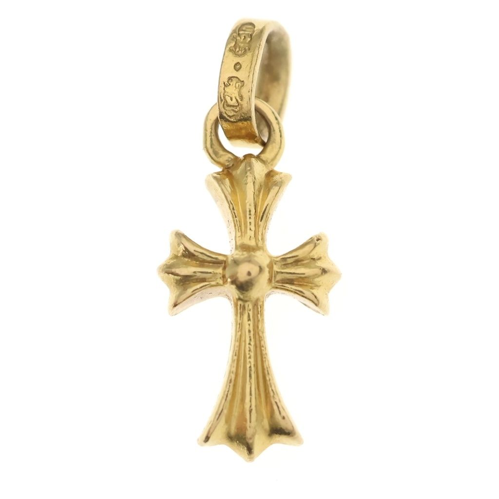Chrome Hearts 22k Crs Baby Fat Cross Pendant Gold — view 2