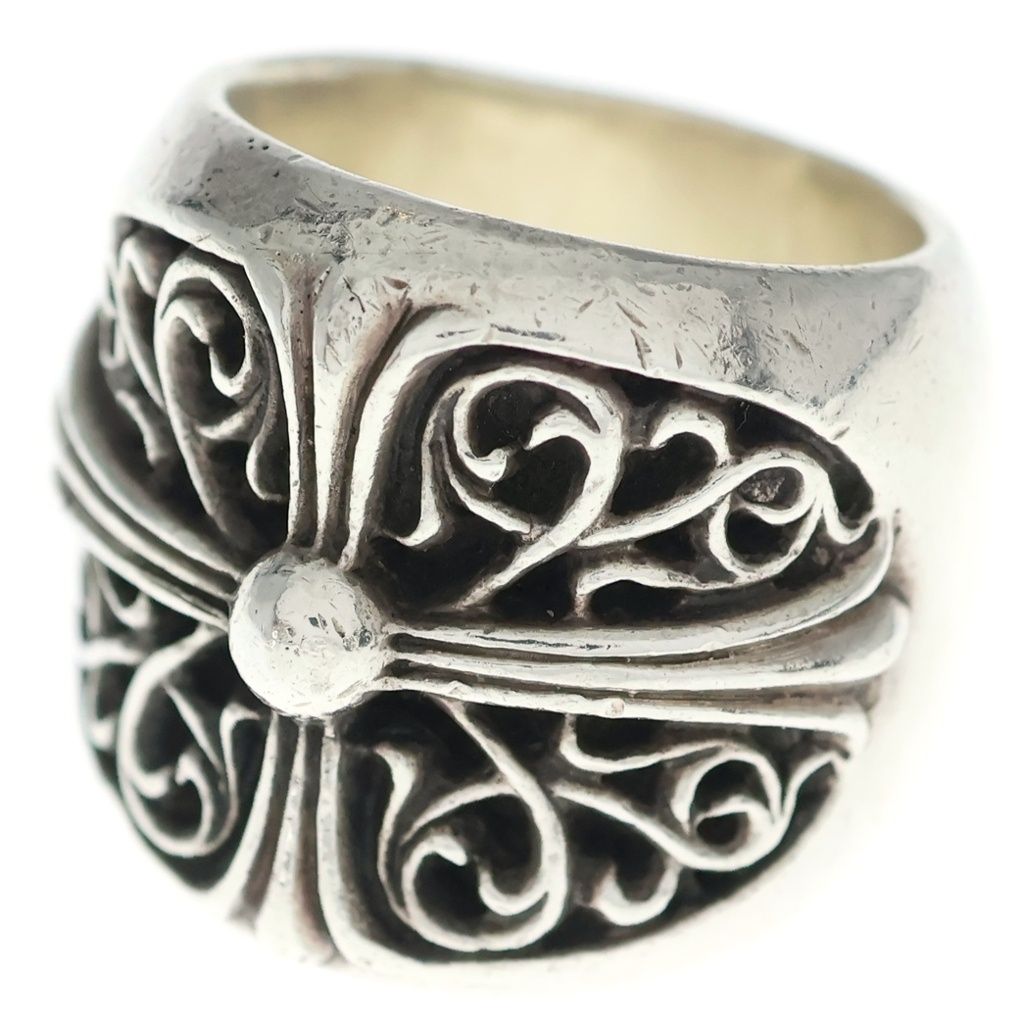 Chrome Hearts Classic Oval Cross Ring Silver