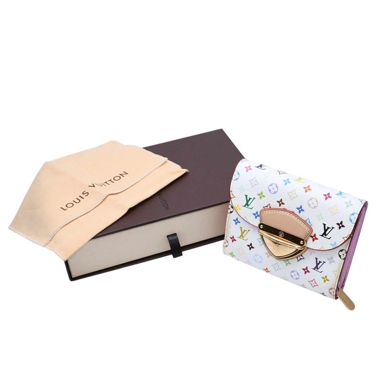 Louis Vuitton Portefeuille Koala Trifold Wallet Monogram Multicolor White