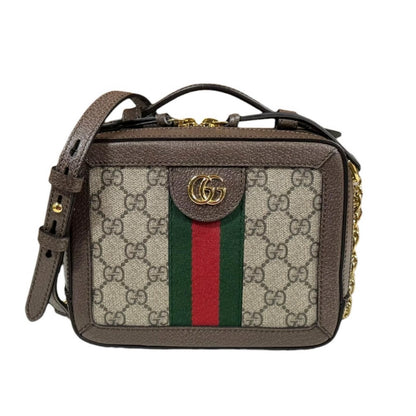 Gucci Mini Ophidia Shoulder Bag GG Supreme Canvas Beige