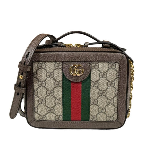 Gucci Mini Ophidia Shoulder Bag GG Supreme Canvas Beige