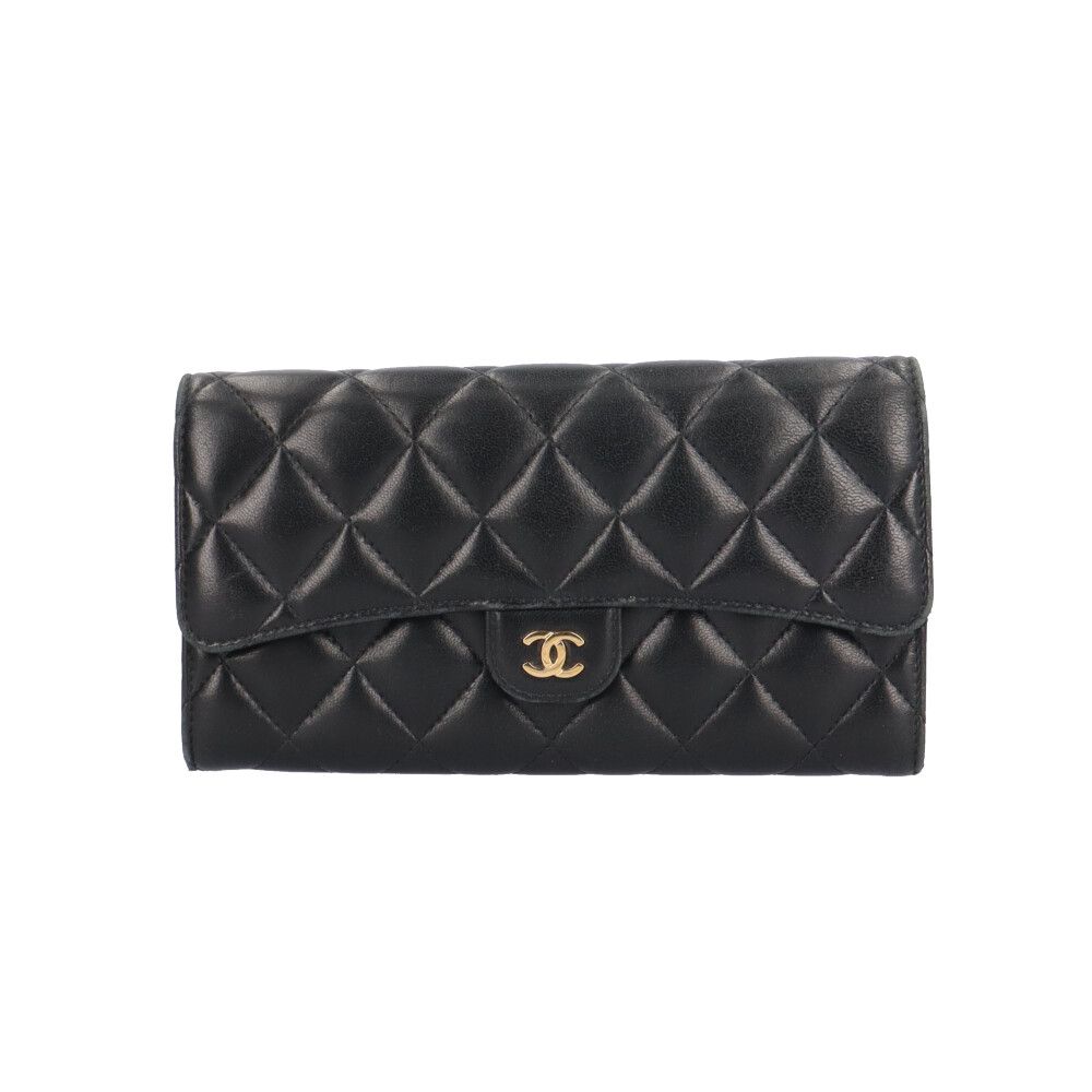 Chanel Classic Long Flap Wallet Quilted Lambskin