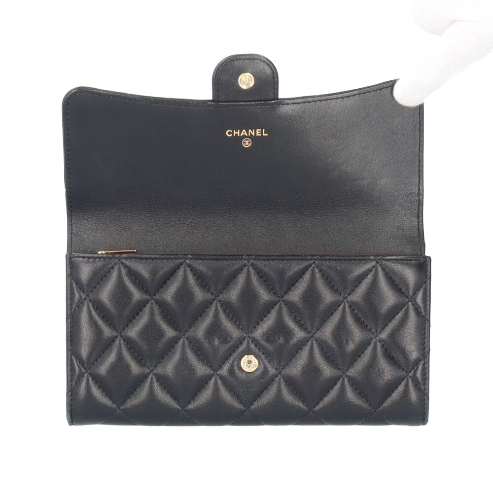 Chanel Classic Long Flap Wallet Quilted Lambskin — view 5