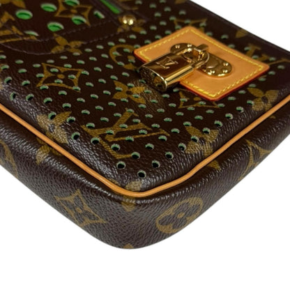 Louis Vuitton Pochette Monogram Perfo Handbag Canvas Brown — view 8