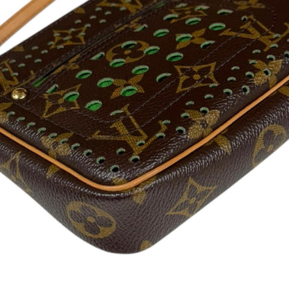 Louis Vuitton Pochette Monogram Perfo Handbag Canvas Brown — view 7