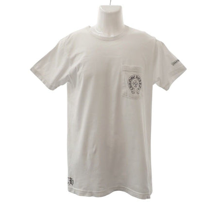Chrome Hearts Horse Shoe CH Cross T-Shirt M Short Sleeve Cotton Floral White
