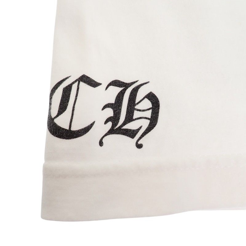 Chrome Hearts Horse Shoe CH Cross T-Shirt M Short Sleeve Cotton Floral White — view 8