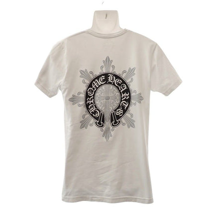 Chrome Hearts Horse Shoe CH Cross T-Shirt M Short Sleeve Cotton Floral White — view 2