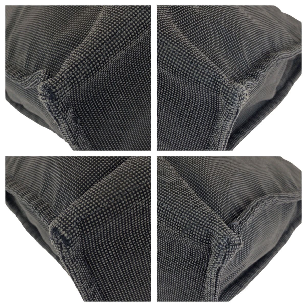 Hermes Her Line MM Gray Silver Polyamide Polyester Tote — view 3