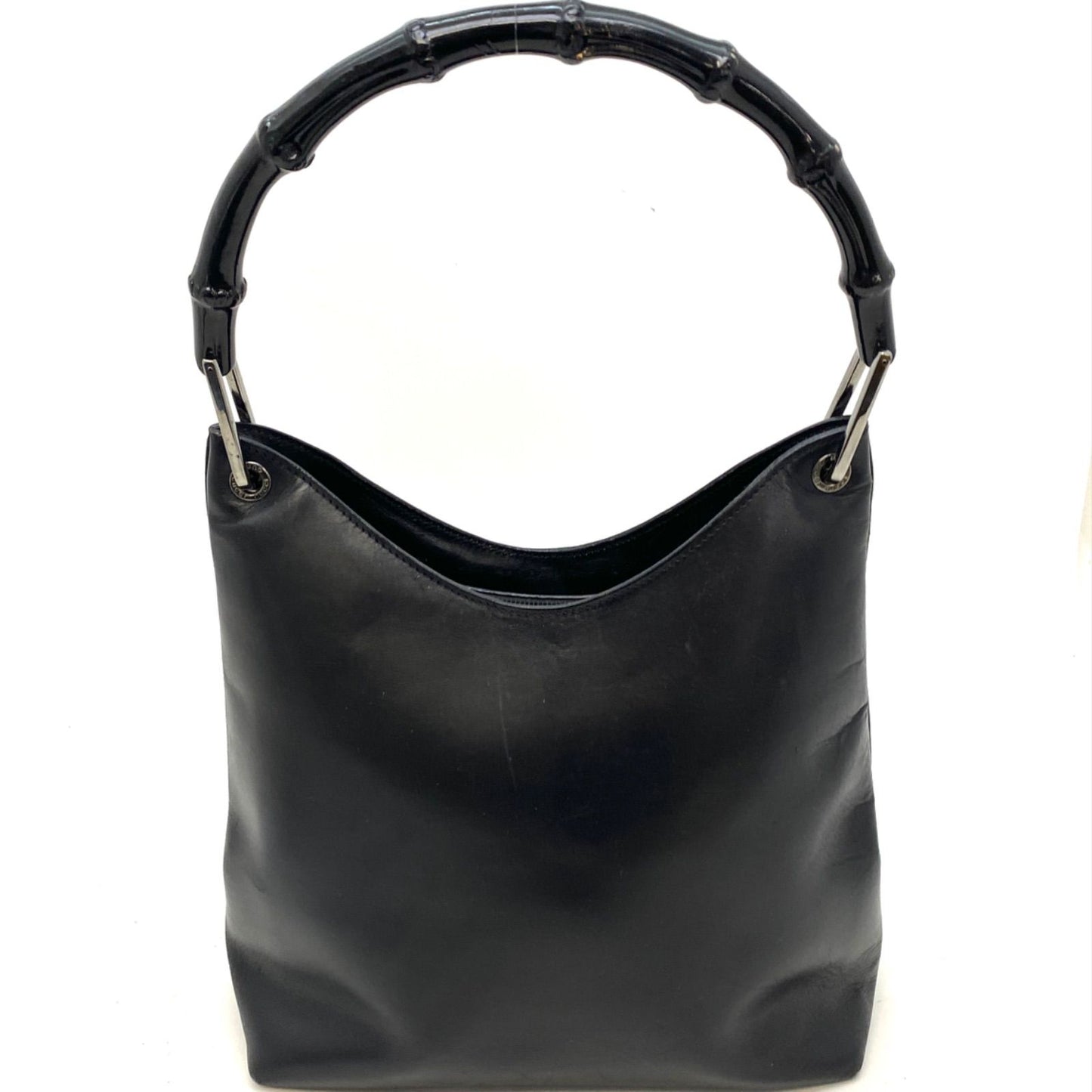Gucci Handbag Bamboo Leather Black Business GG — view 2