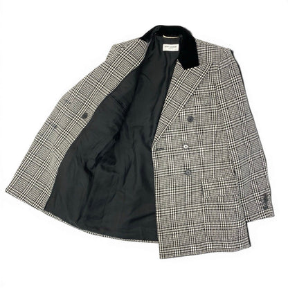 Saint Laurent Paris Sanro Run Tweet jacket Longjacket Double Breasted Glen — view 4