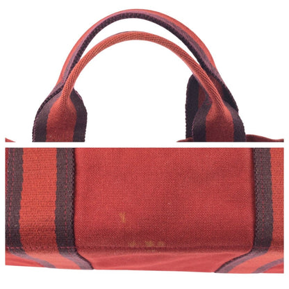 Hermes Fourre Tout MM Red Silver Canvas Tote — view 6