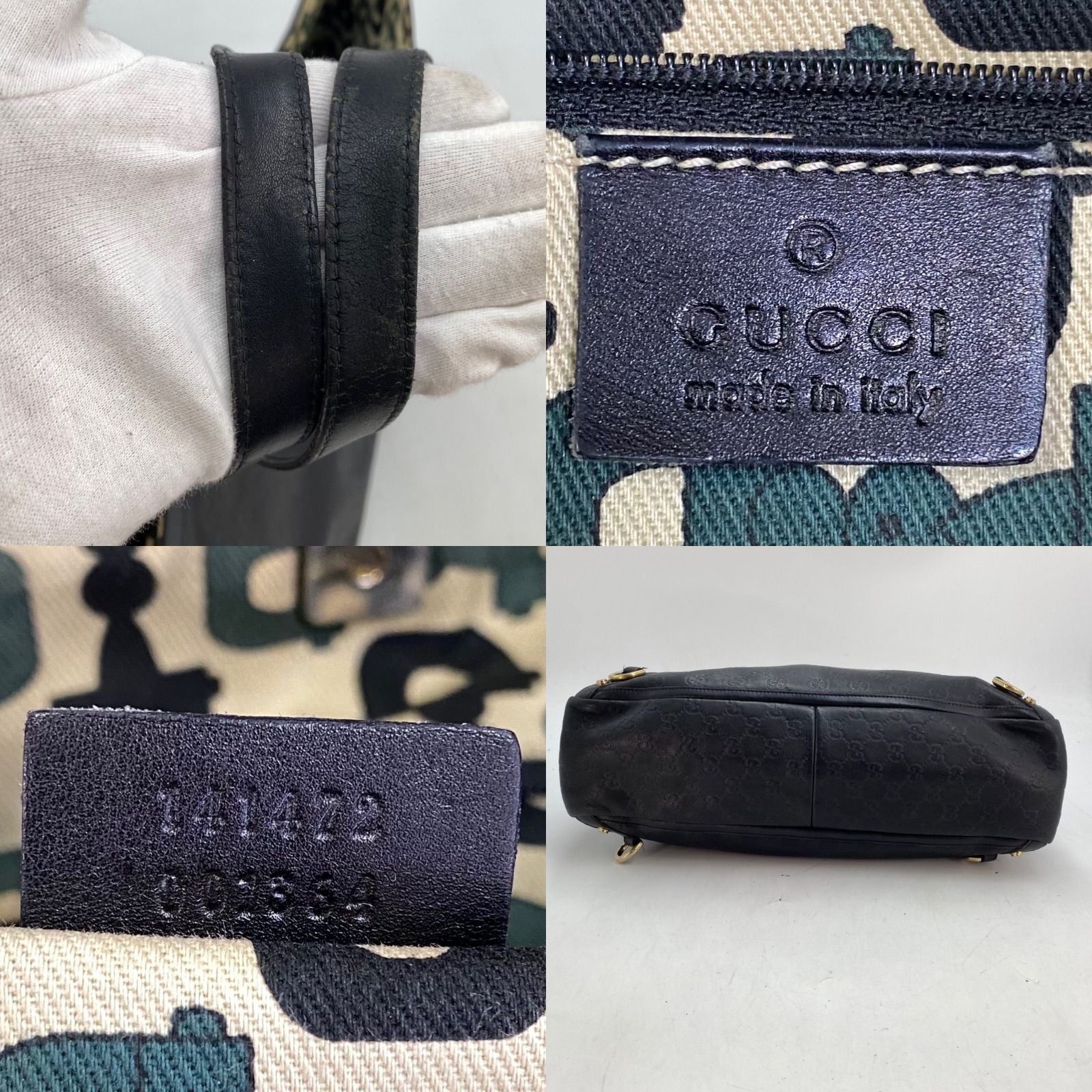 Gucci Tote GG Leather Abbey Black Business Travel — view 4