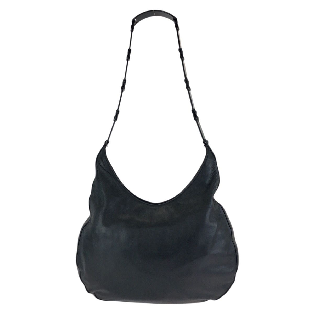 Prada Black Silver Leather Shoulder Bag — view 2
