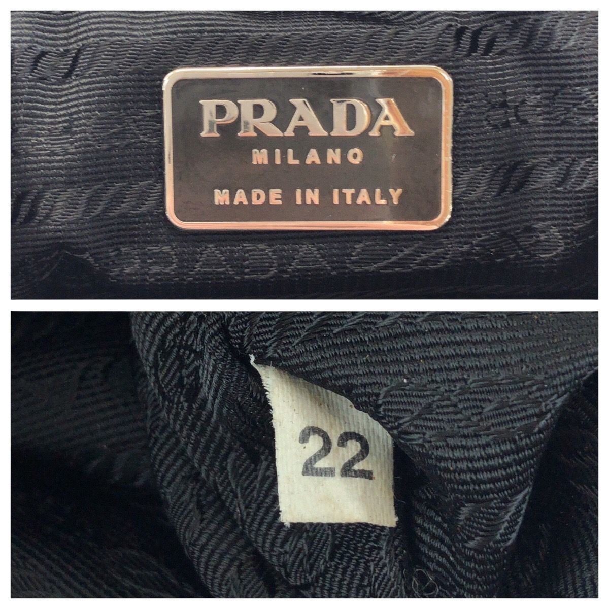 Prada Black Silver Leather Shoulder Bag — view 4