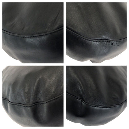 Prada Black Silver Leather Shoulder Bag — view 3