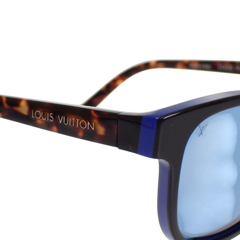 Louis Vuitton Oliver Eyewear Sunglasses Acetate Tortoiseshell Pattern Blue — view 6